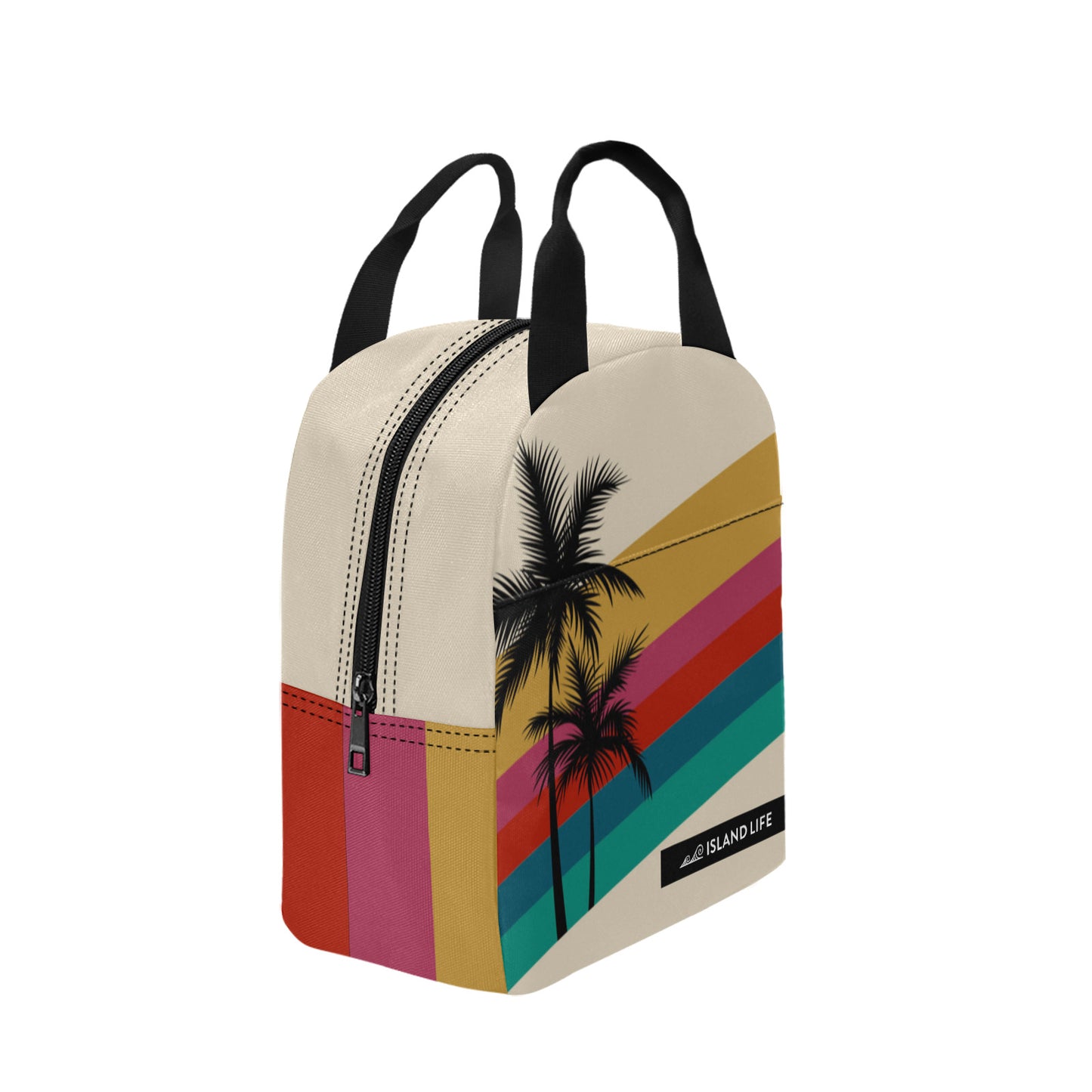 Retro Rainbow Guam CNMI Zipper Lunch Bag