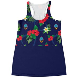 Guam Flag Flowers Racerback Tank Top