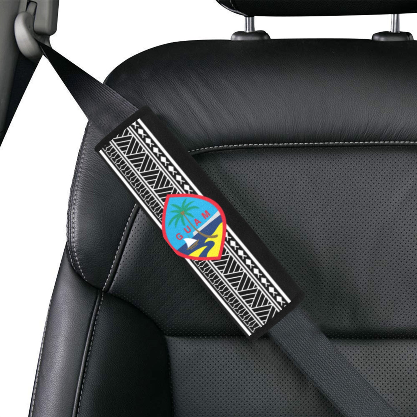 Guam Tribal Car Seat Belt Covers 7''x10'' (Set of 2)