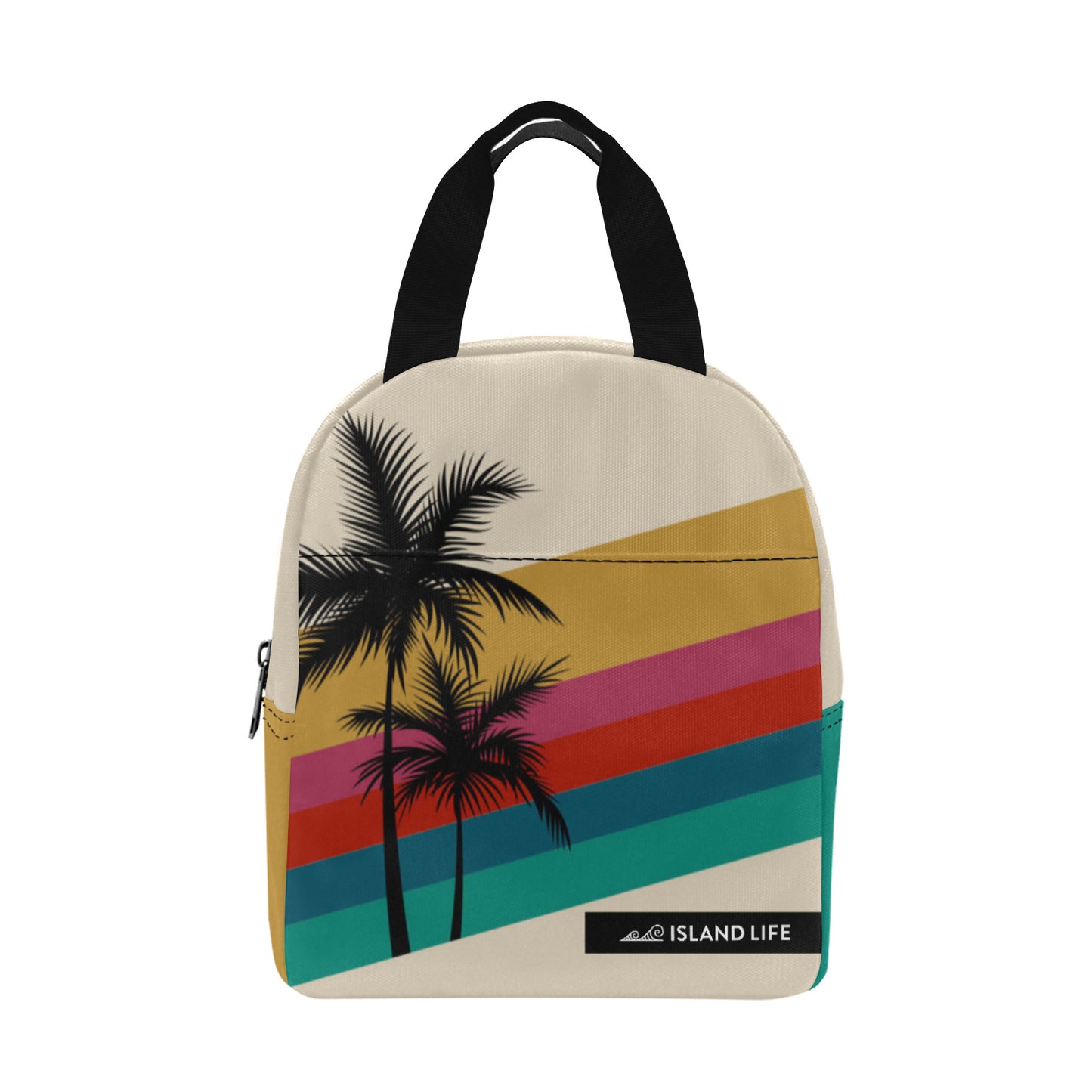 Retro Rainbow Guam CNMI Zipper Lunch Bag