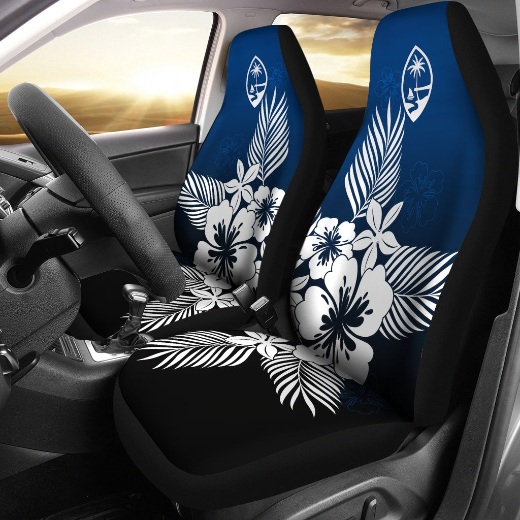 Guam Tropical Hibiscus Blue Car Seat Covers (Set of 2)