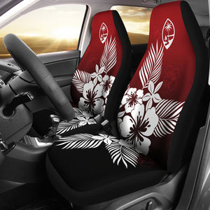 Guam Tropical Hibiscus Red Car Seat Covers (Set of 2)
