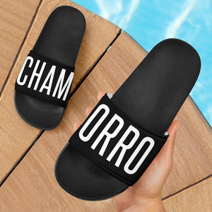 Chamorro Guam Saipan CNMI Black Slide Sandals