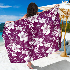 Guam Seal Purple Hibiscus Island Sarong