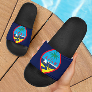 Guam Flag Slide Sandals