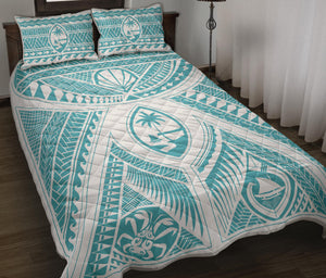Guahan Modern Tribal Blue Quilt Bedding Set