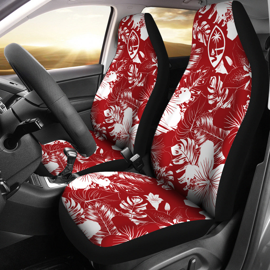 Guam Hibiscus Red Car Seat Covers (Set of 2)