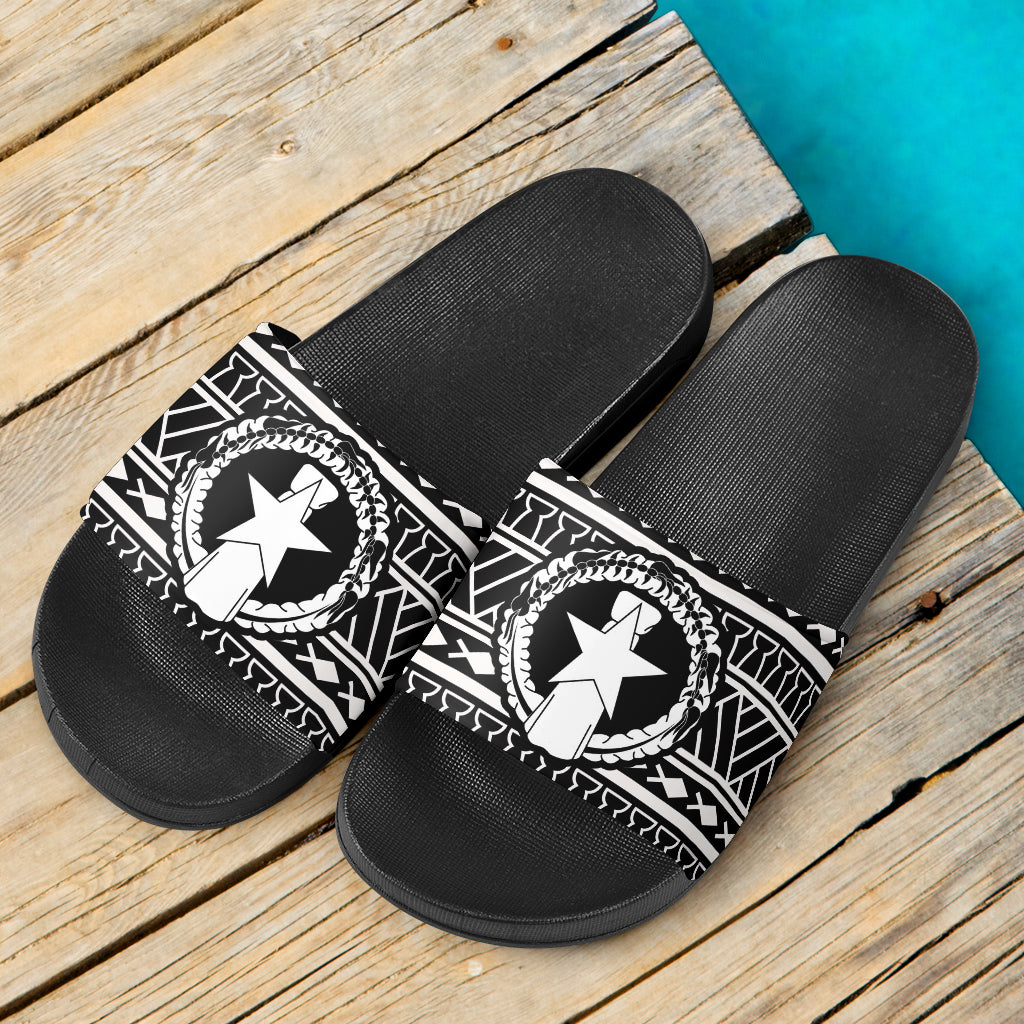 Tribal CNMI Seal Slide Sandals
