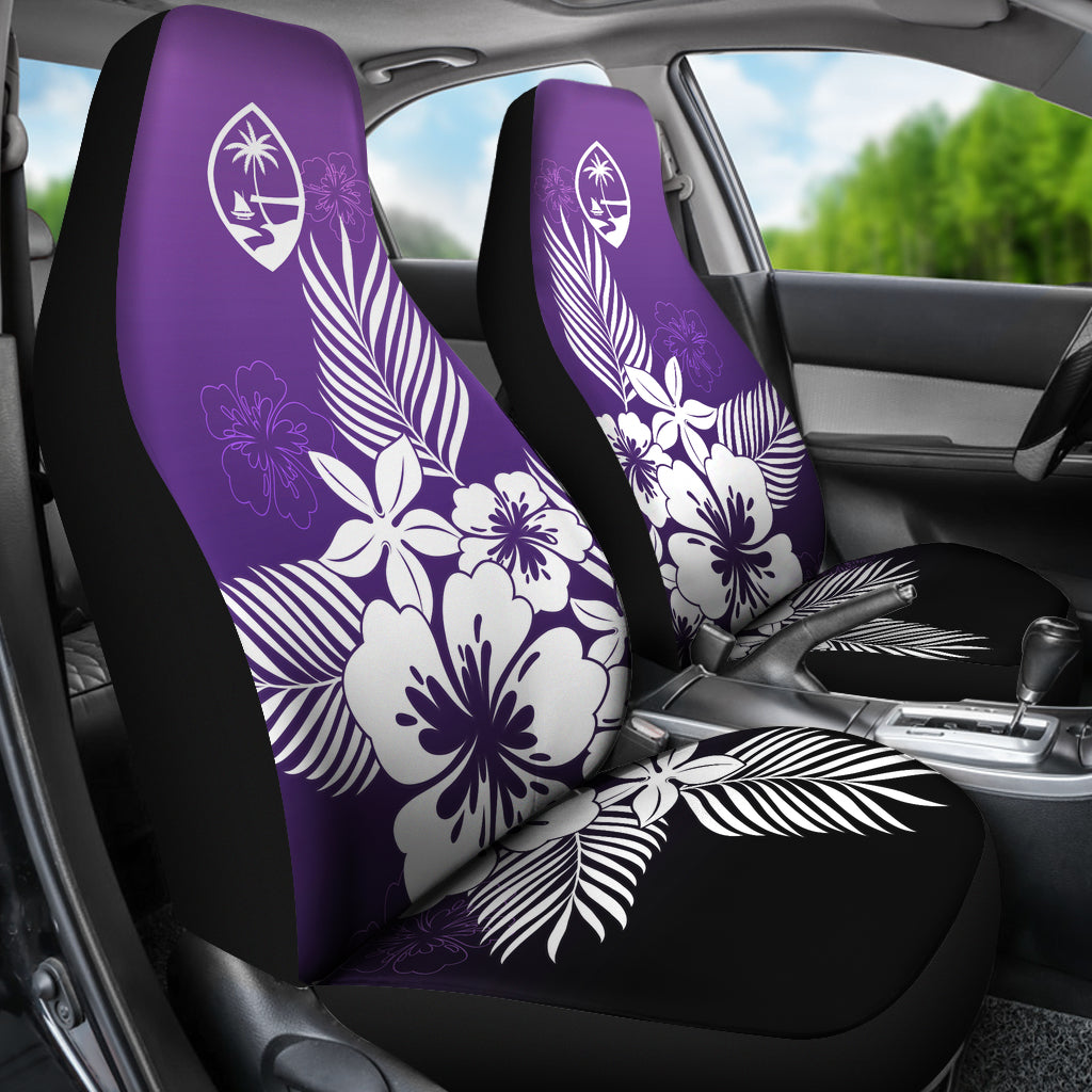 Guam Tropical Hibiscus Purple Car Seat Covers (Set of 2)