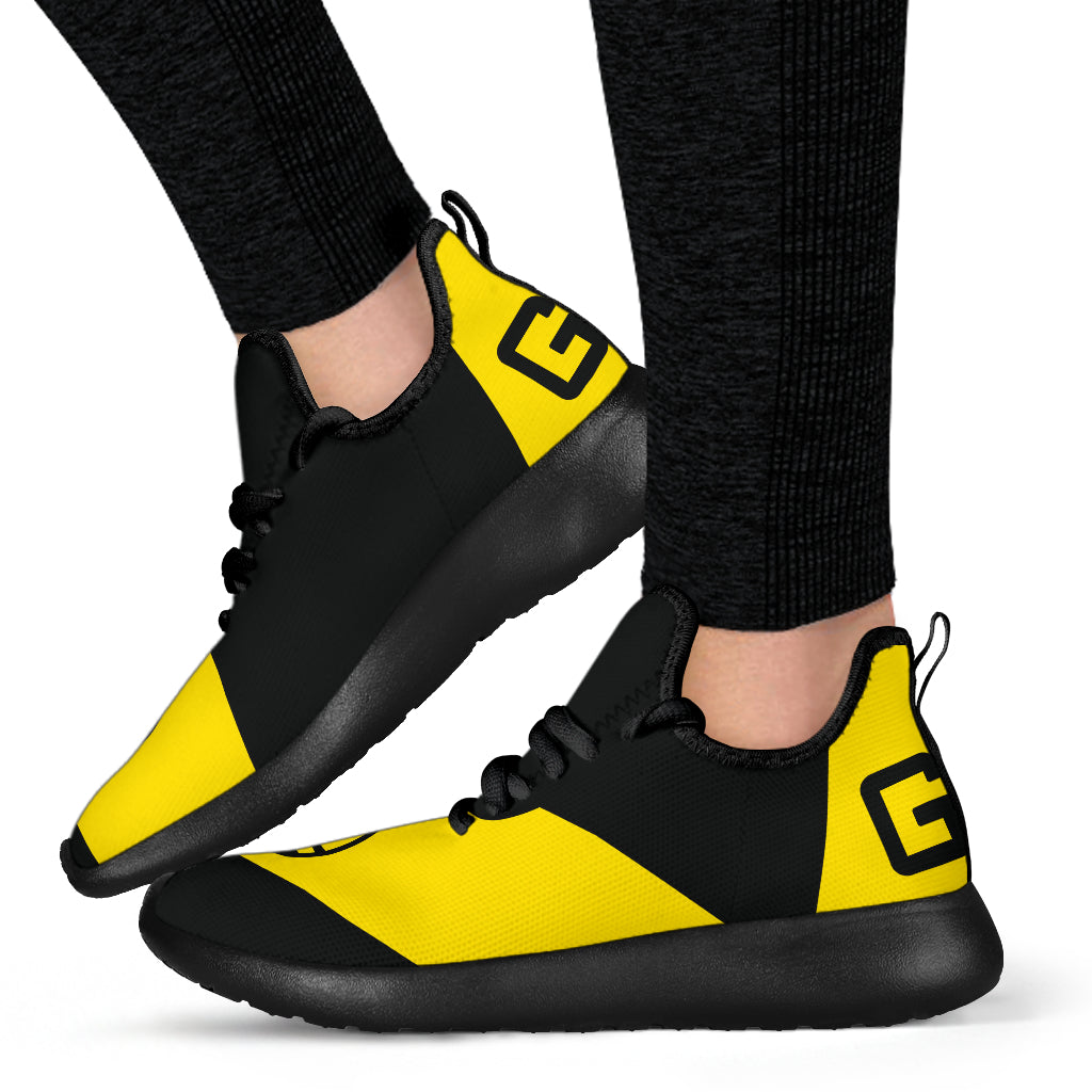 GU Guam Seal Yellow Band Black Mesh Sneaker