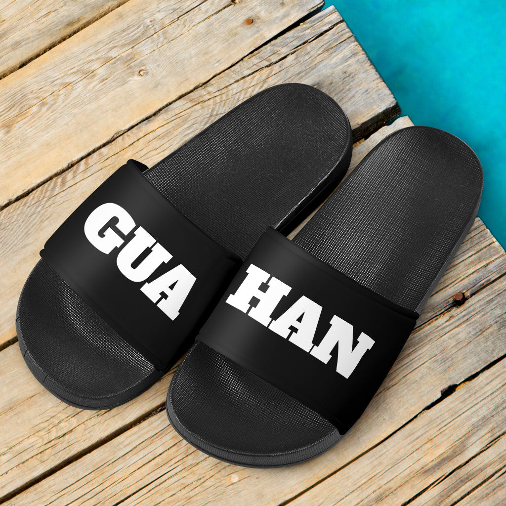 Guahan Black Slide Sandals