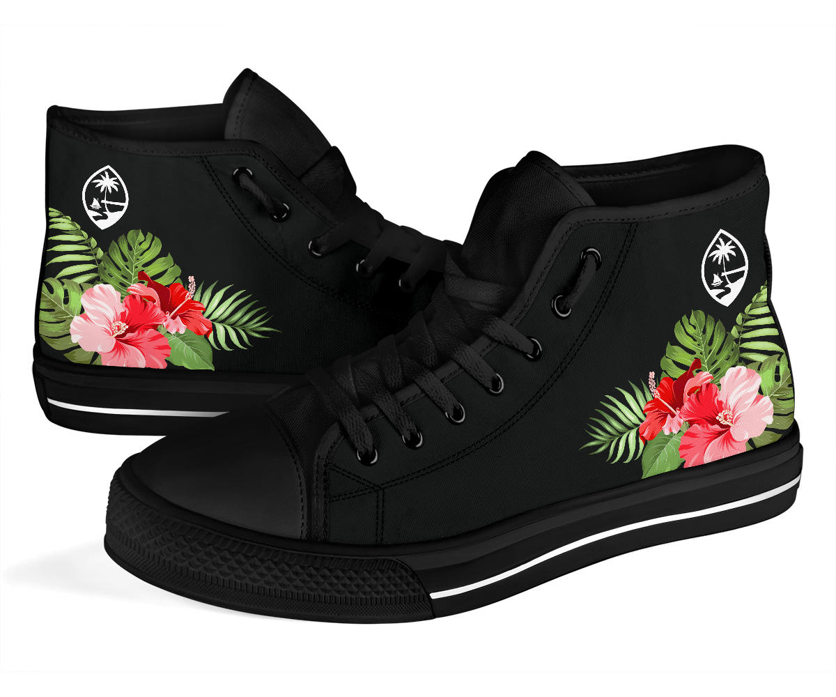 Guam Red Hibiscus High Top Shoe