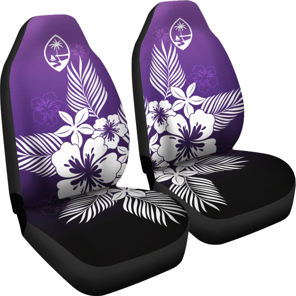 Guam Tropical Hibiscus Purple Car Seat Covers (Set of 2)