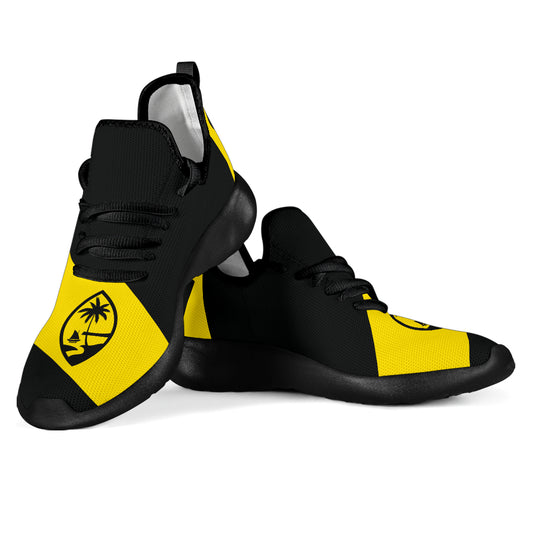 GU Guam Seal Yellow Band Black Mesh Sneaker