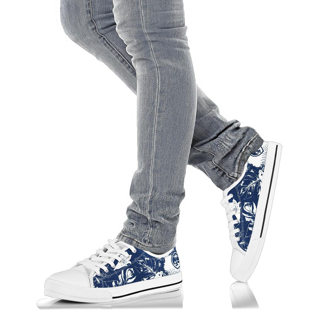 Guam Blue Floral Low Top Shoe