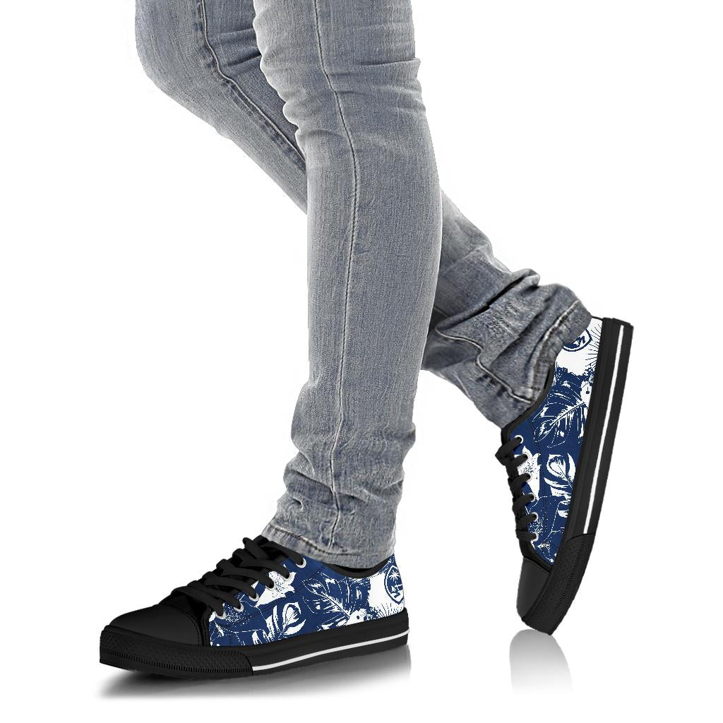 Guam Blue Floral Low Top Shoe