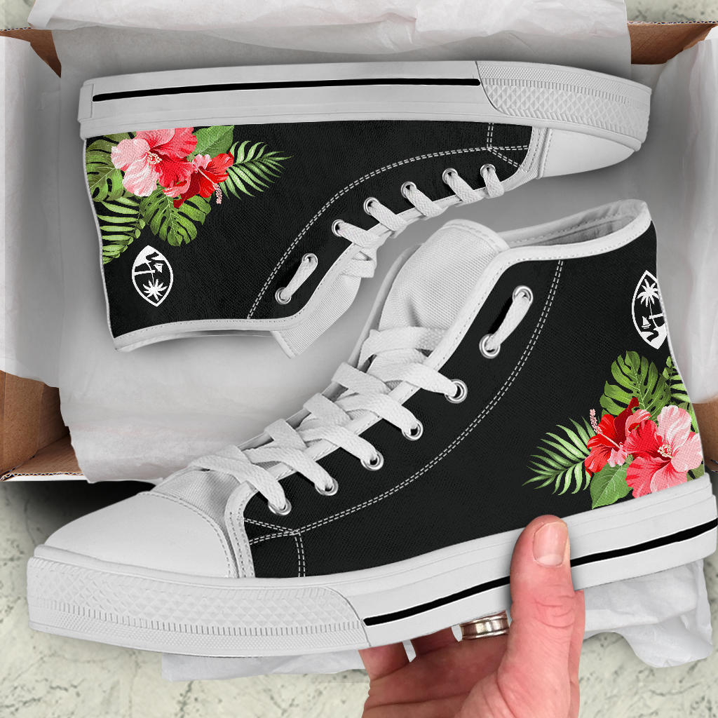 Guam Red Hibiscus High Top Shoe