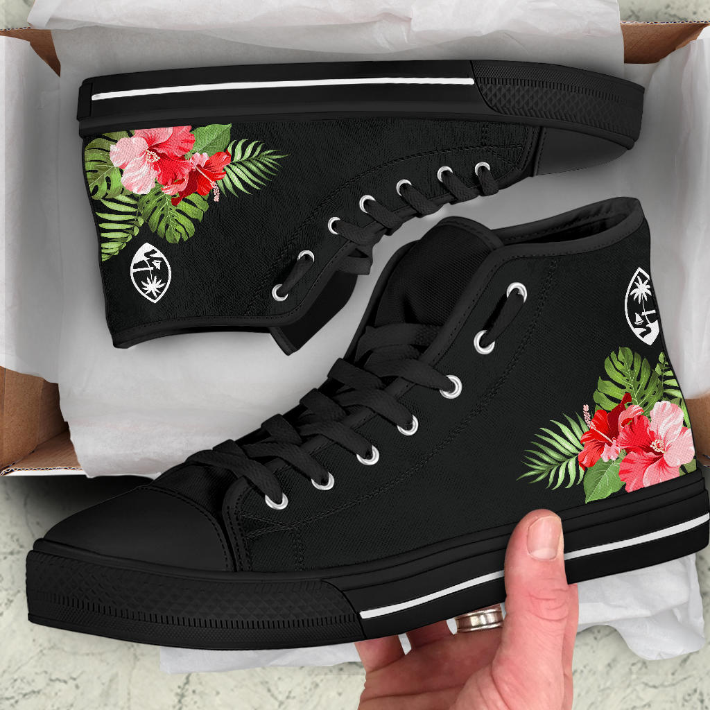 Guam Red Hibiscus High Top Shoe