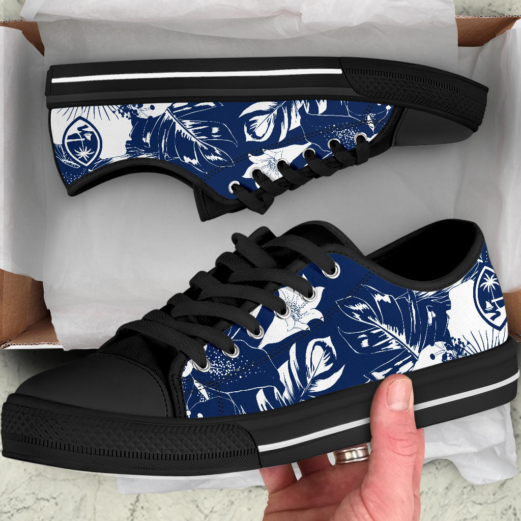 Guam Blue Floral Low Top Shoe