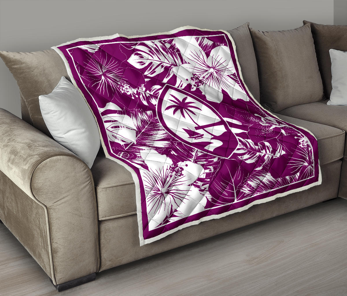 Guam Hibiscus Purple Quilt