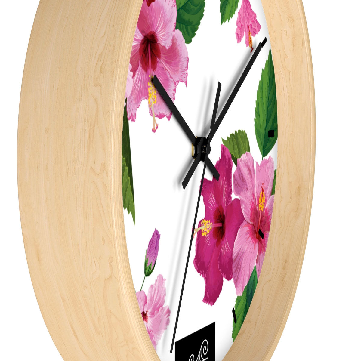 Fuchsia Hibiscus Guam CNMI Wall Clock