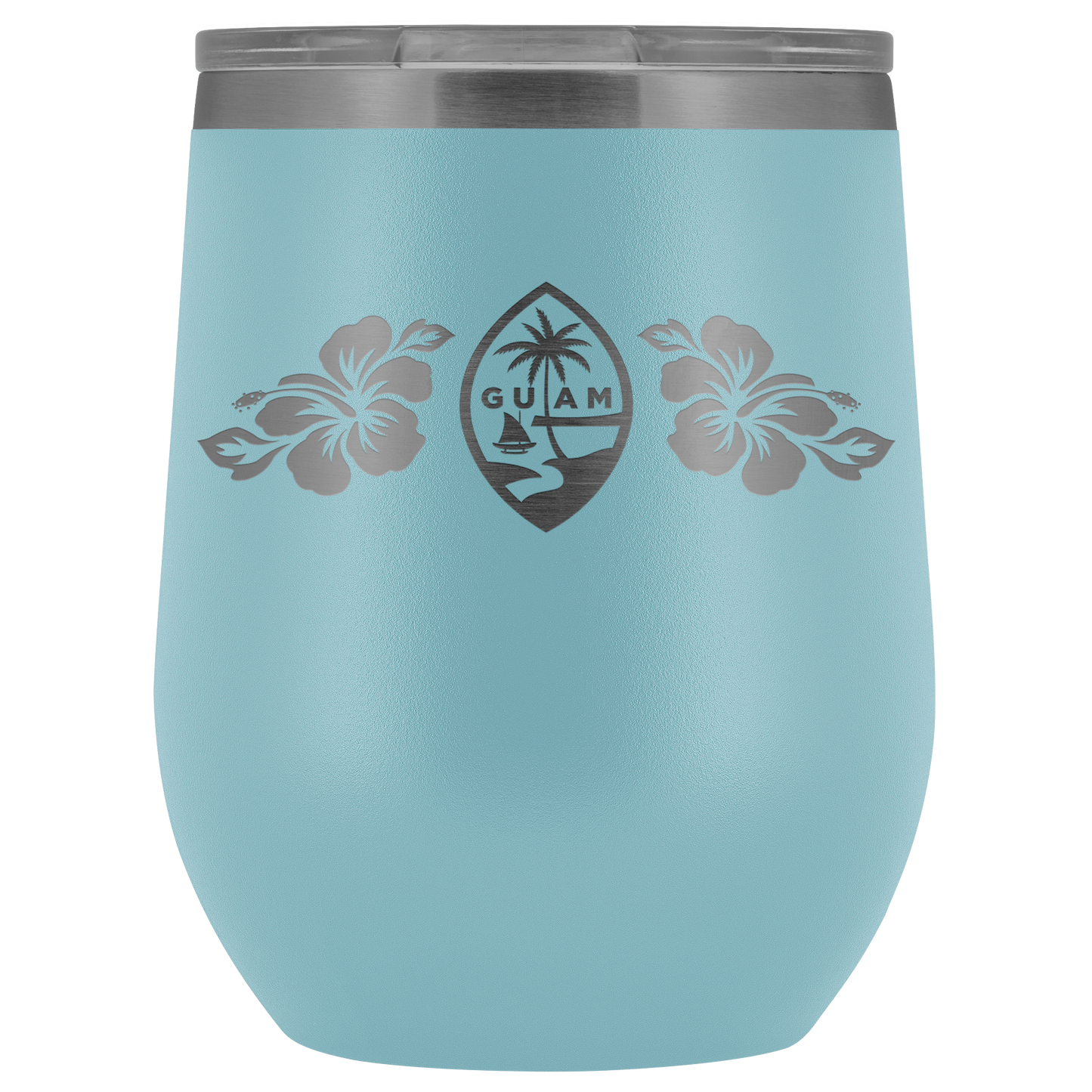 Guam Seal Hibiscus Wine Tumbler