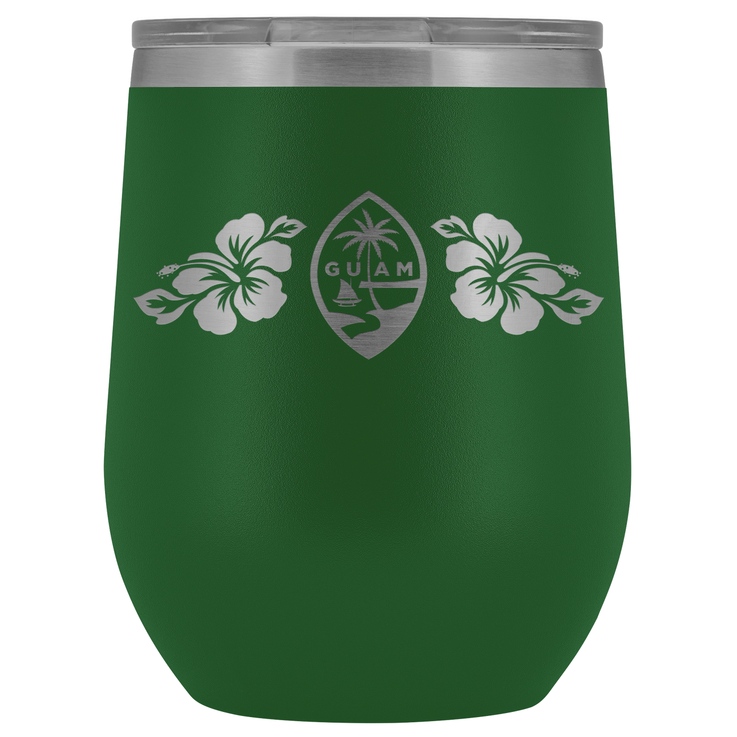 Guam Seal Hibiscus Wine Tumbler