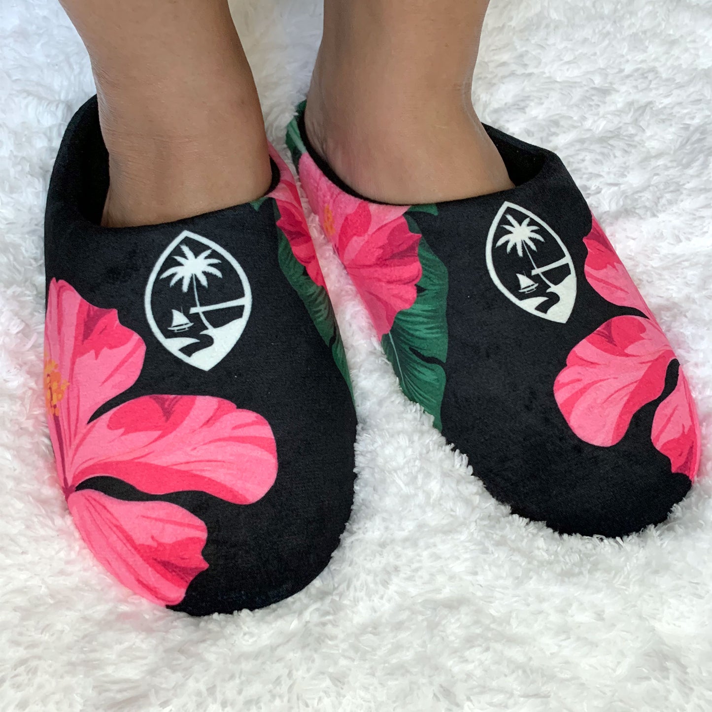 Guam Pink Hibiscus Paradise Women's House Slippers