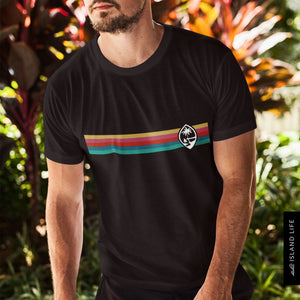Guam Retro Rainbow Premium Men's T-Shirt