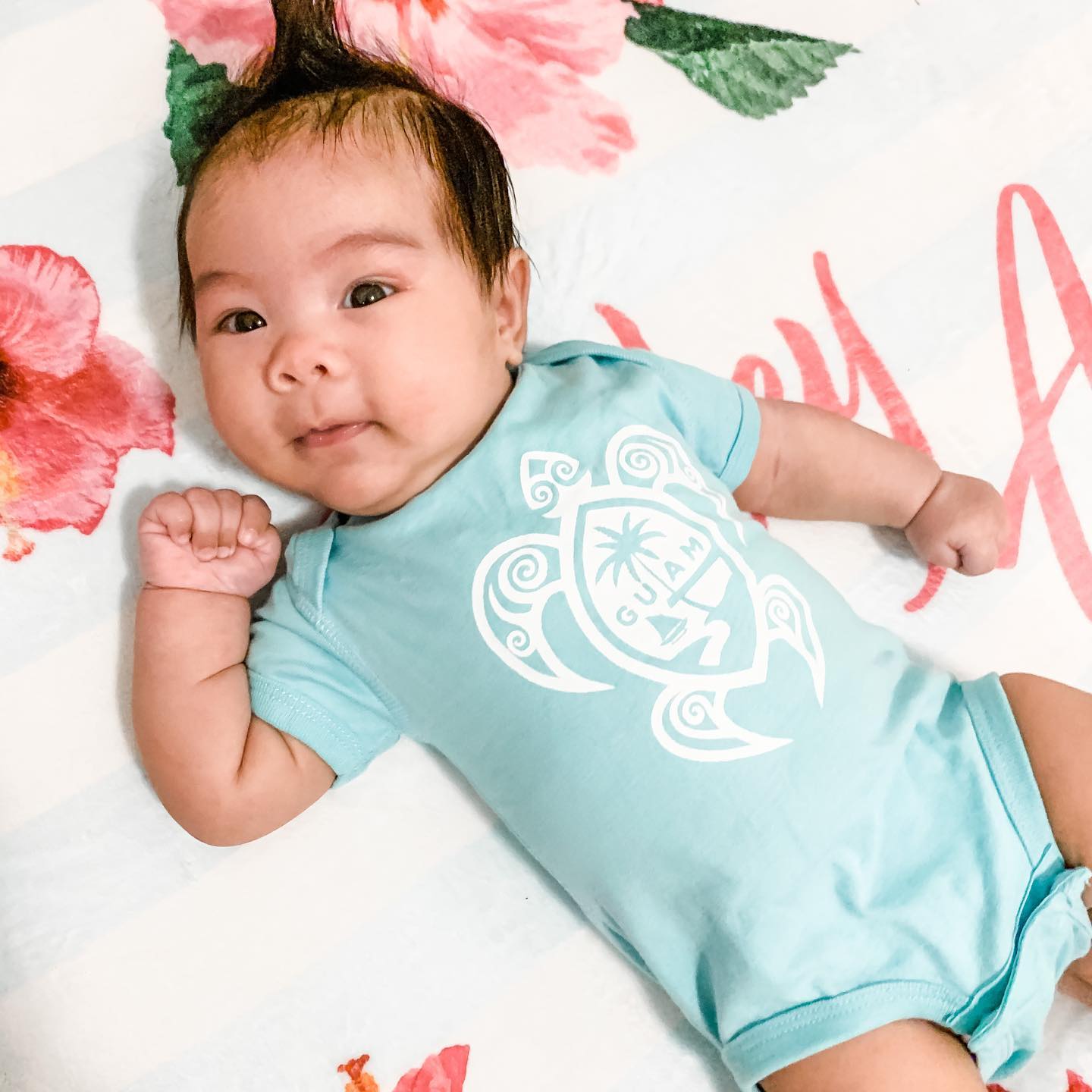 Guam Tribal Turtle Infant Baby Bodysuit