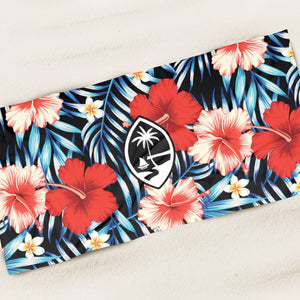 Guam Tropical Floral Beach Towel