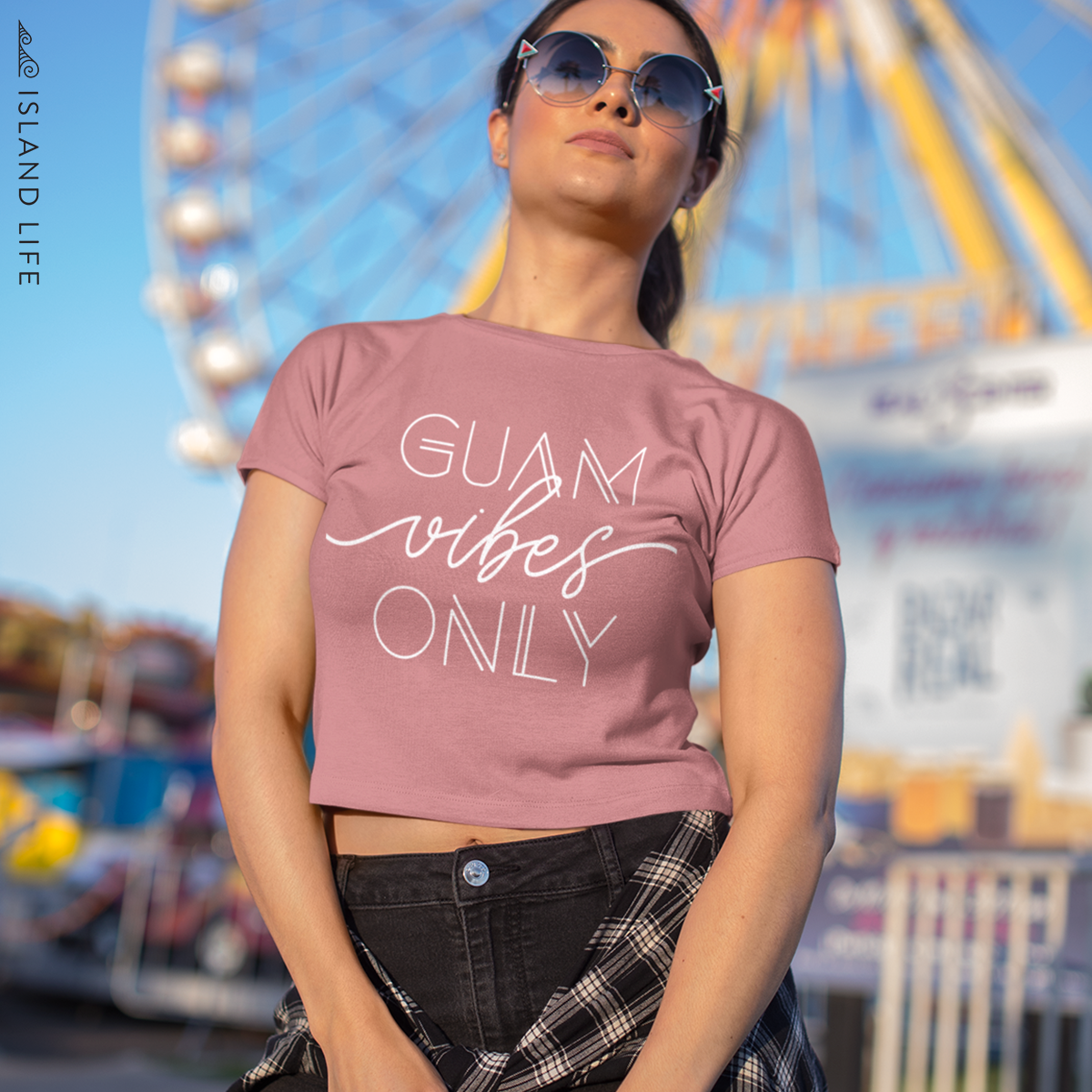 Guam Vibes Only Women's Cropped T-Shirt