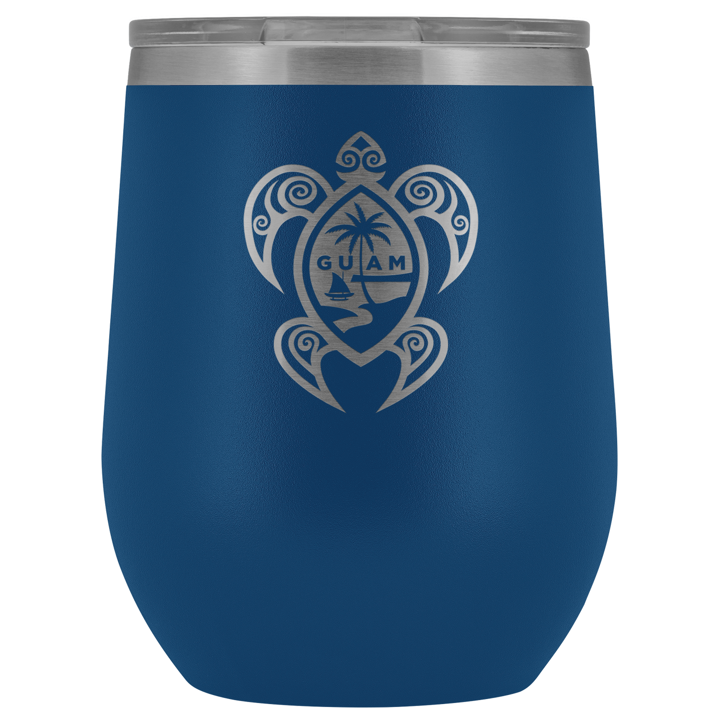 Guam Seal Turtle Wine Tumbler