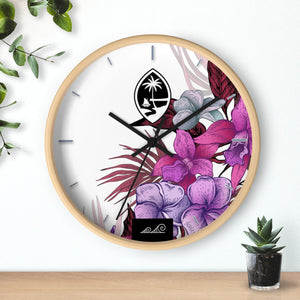 Guam Vintage Hibiscus Wall Clock