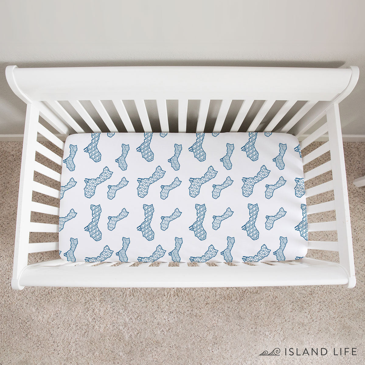 Islands of Guam Blue Baby Crib Sheet