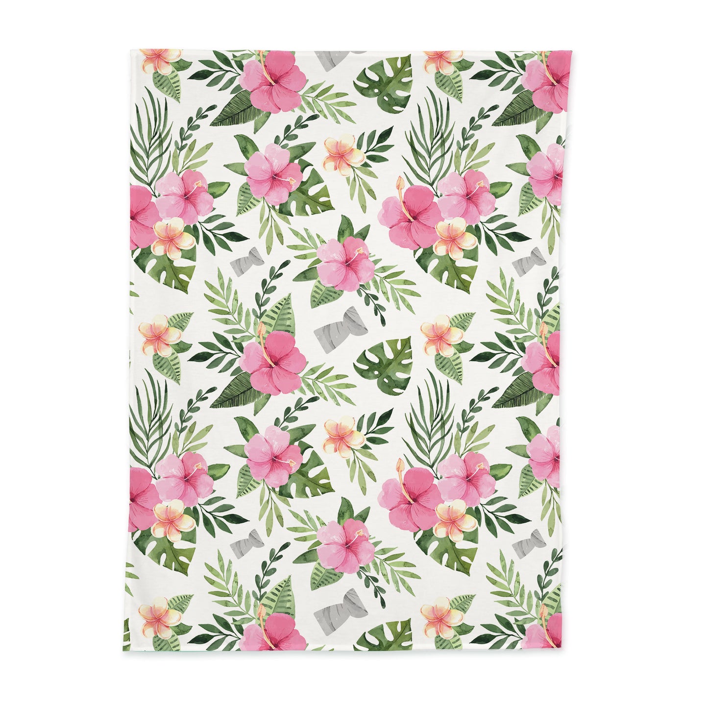 Latte Stone Pink Hibiscus Guam CNMI Baby Swaddle Blanket