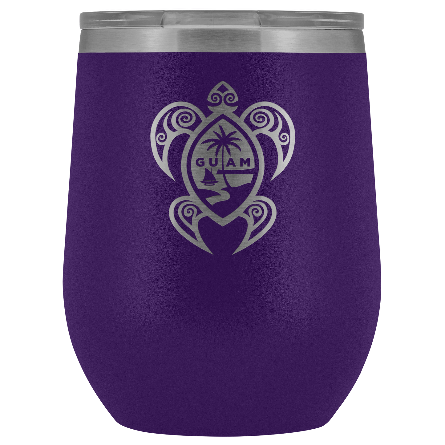 Guam Seal Turtle Wine Tumbler