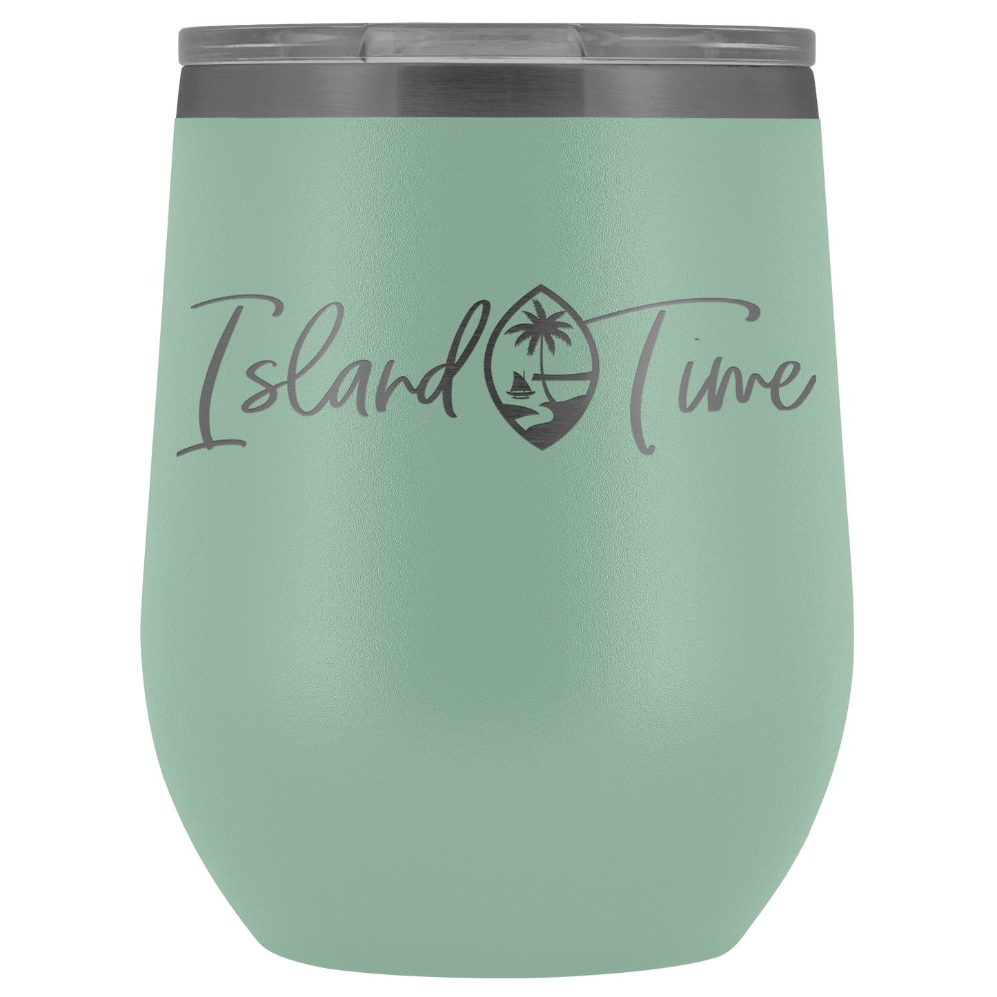 Island Time Guam Seal Wine Tumbler