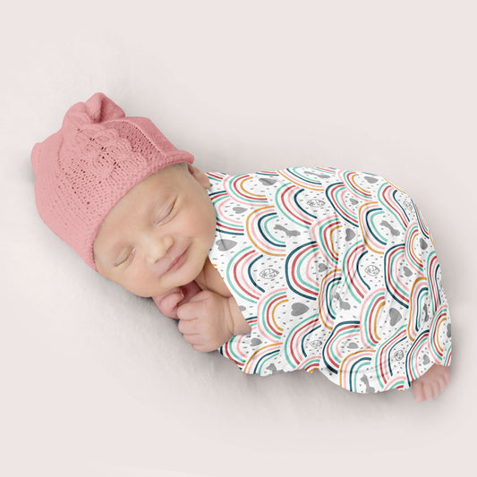 Guam Hearts and Rainbows Baby Swaddle Blanket