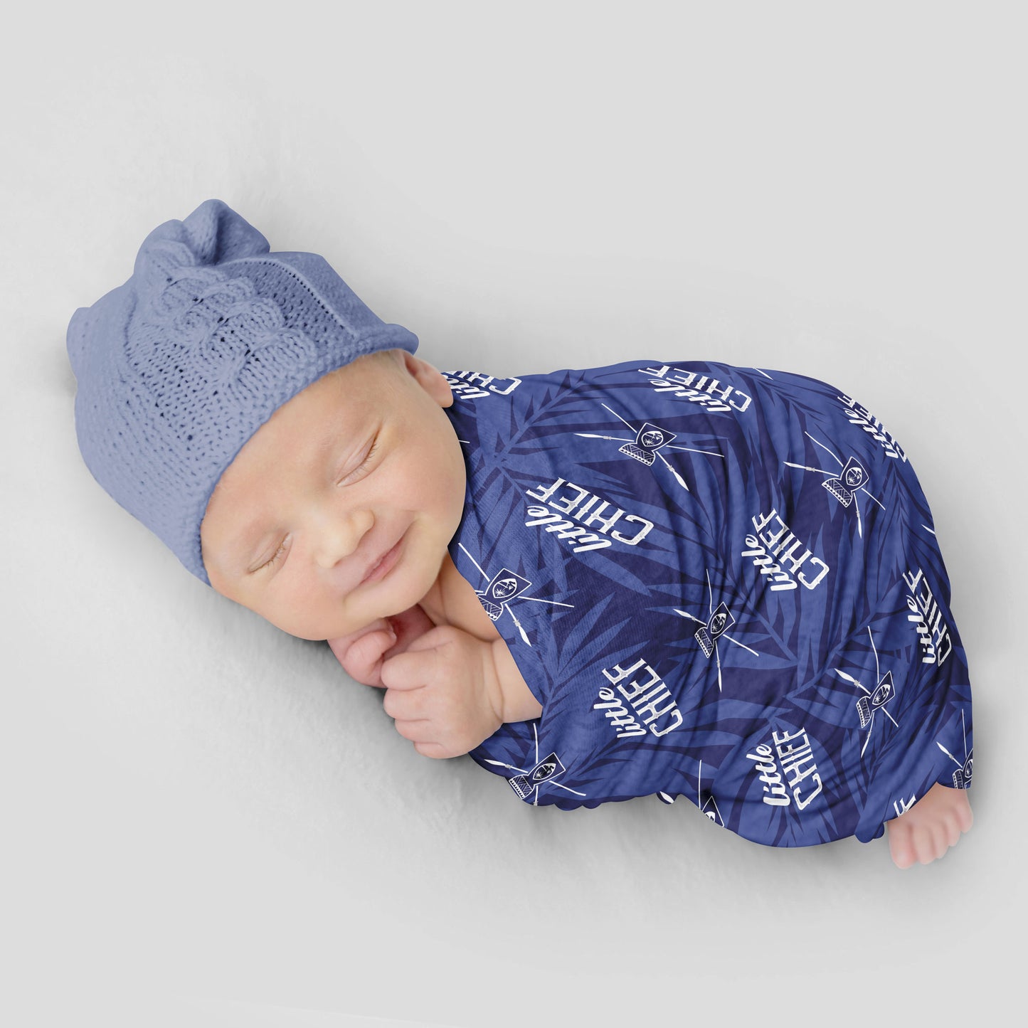 Little Chief Blue Baby Swaddle Blanket