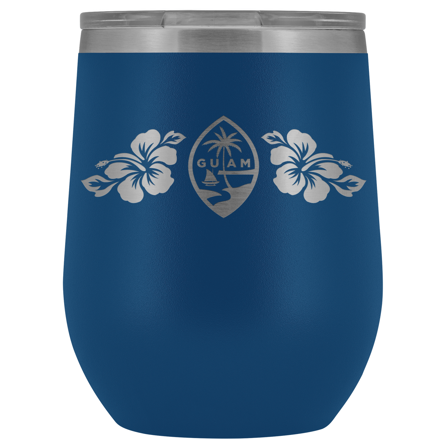 Guam Seal Hibiscus Wine Tumbler