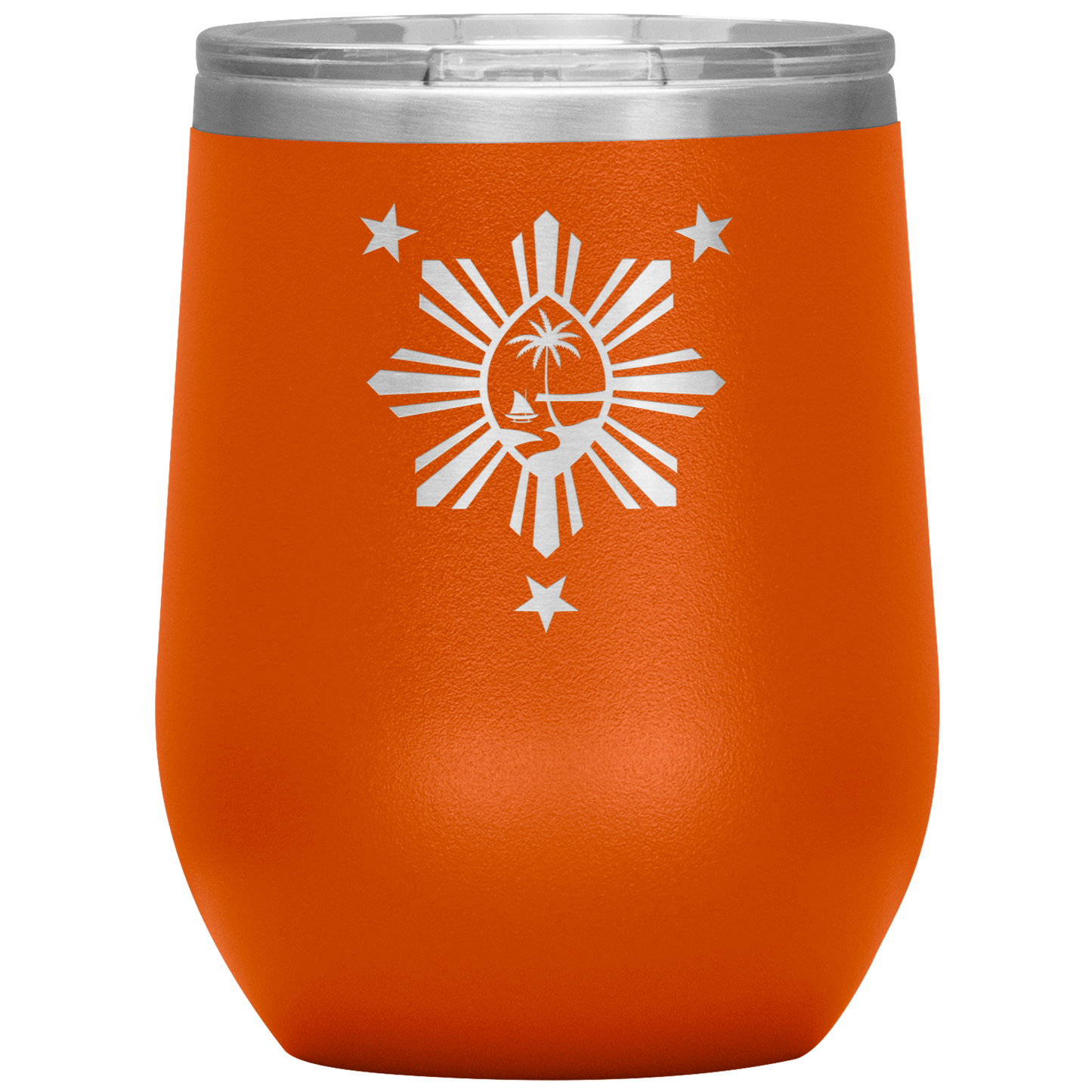 Guam Philippines Wine Tumbler