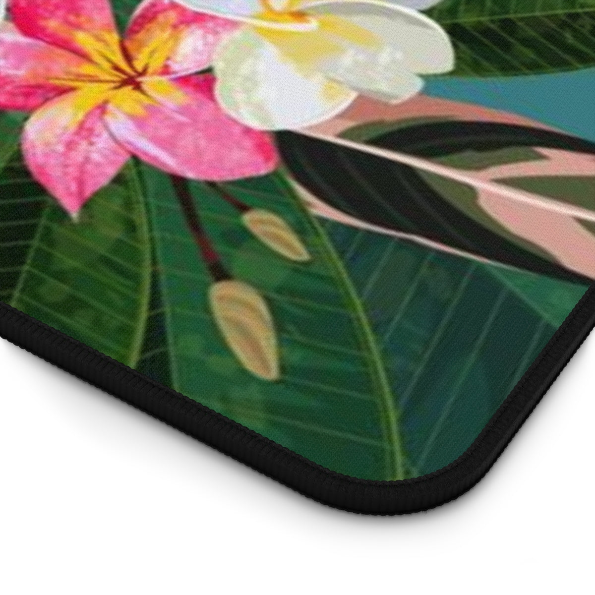 Plumeria Flowers Blue Guam CNMI Gaming Pad Desk Mat