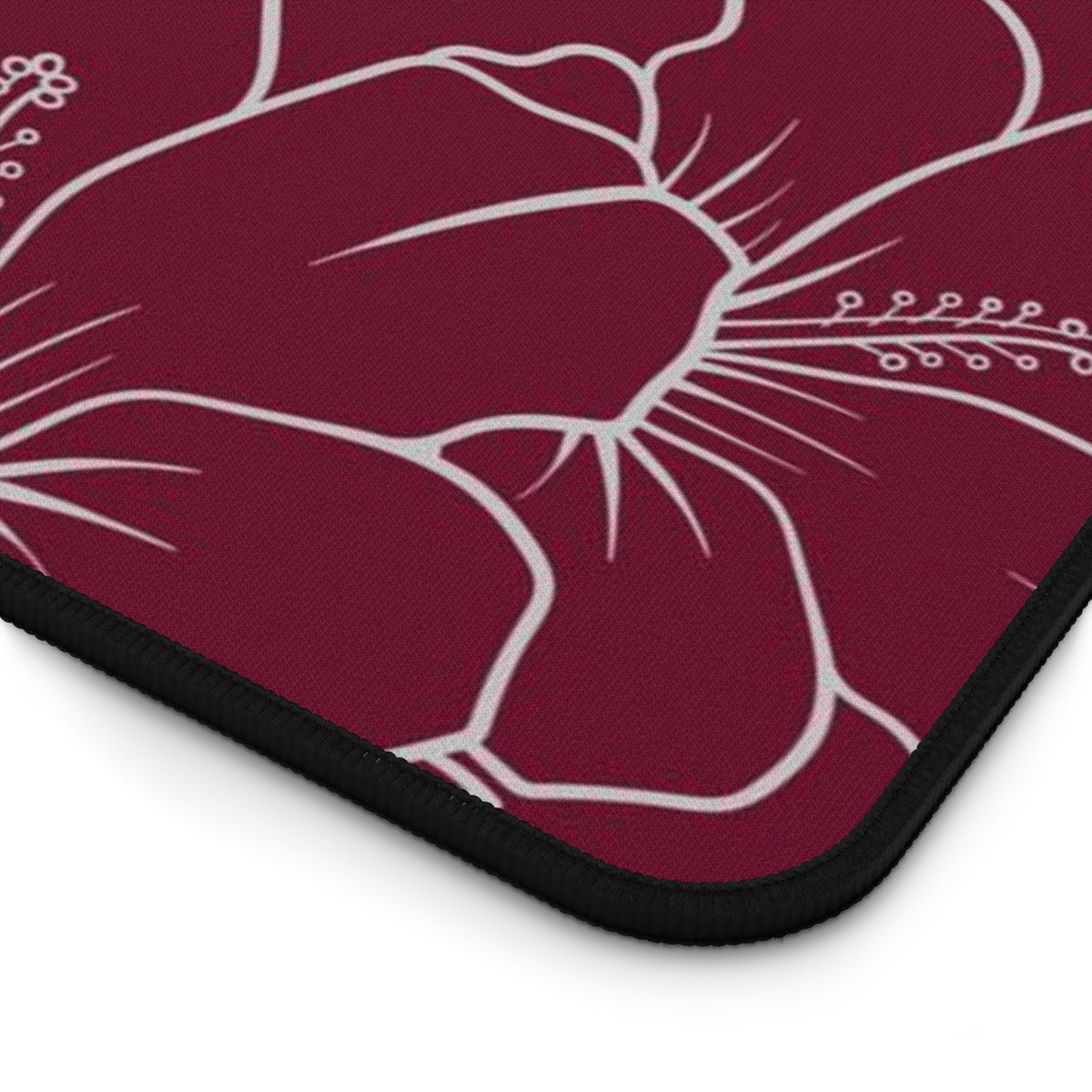 Guam CNMI Modern Hibiscus Red Gaming Pad Desk Mat