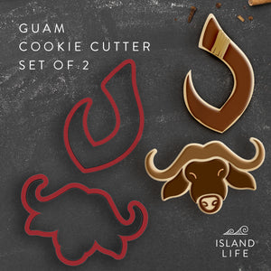 Guam Carabao Fishing Hook Set of 2 Cookie Cutters - Ready to Ship