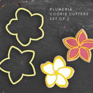 Plumeria Guam CNMI Set of 2 Cookie Cutters - Ready to Ship