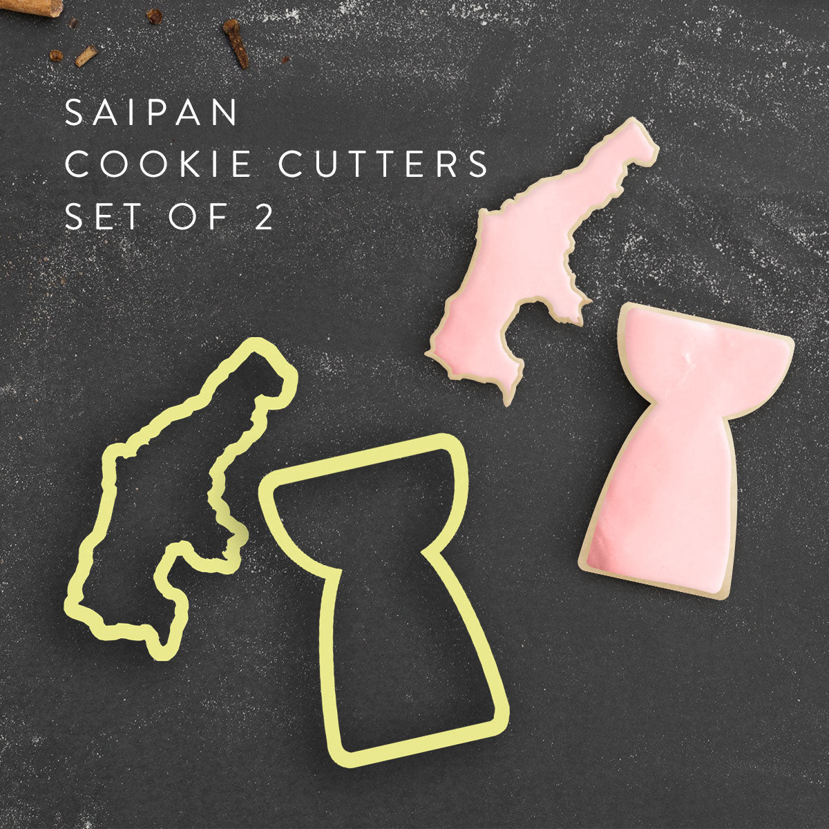 Saipan Latte Stone Set of 2 Cookie Cutters - Ready to Ship