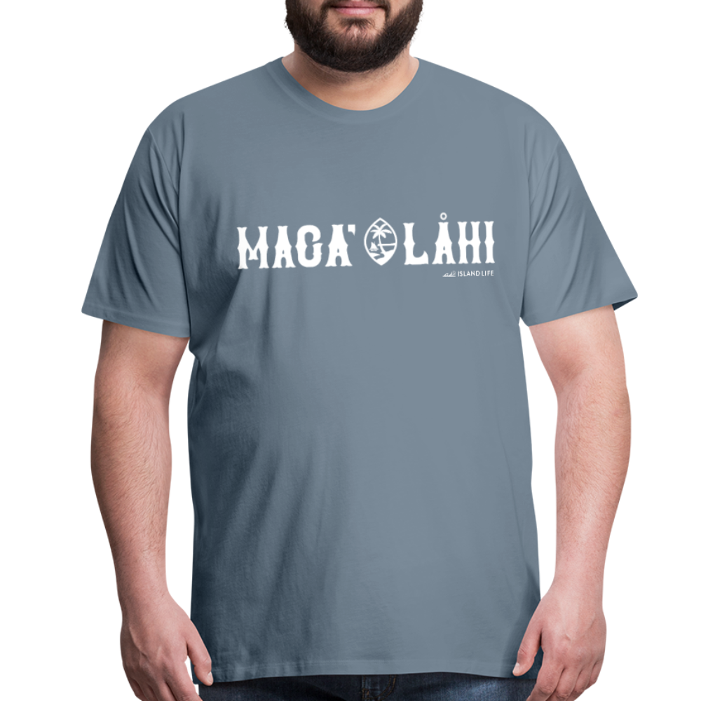 Maga' Lahi Guam Premium T-Shirt - steel blue