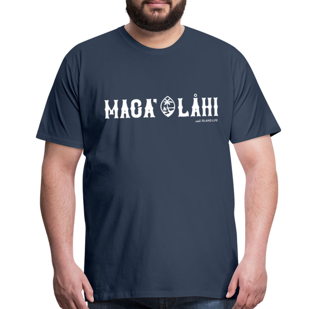 Maga' Lahi Guam Premium T-Shirt - navy
