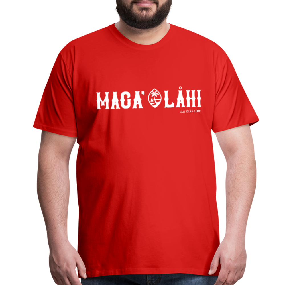 Maga' Lahi Guam Premium T-Shirt - red